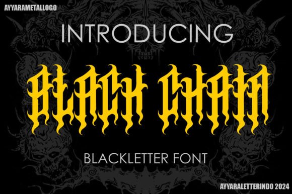 Black Chain Font for Bold Design
