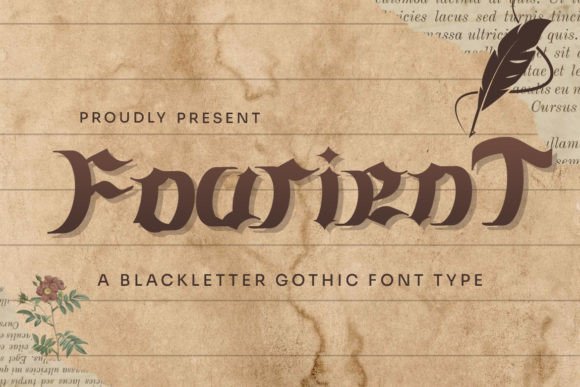 Fourient: A Bold Blackletter Font