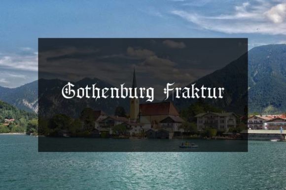 Gothenburg Fraktur Font for Editorial Design
