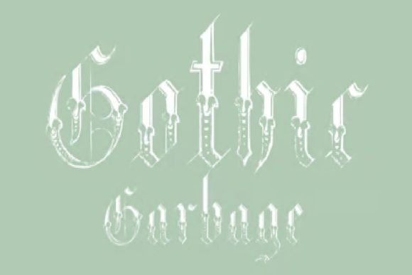 Gothic Garbage Font for Web Design