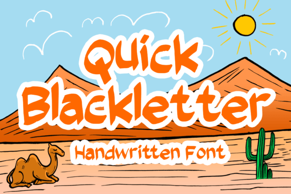 Quick Blackletter Font for Editorial Design