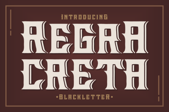 Regra Creta: A Bold Blackletter Font