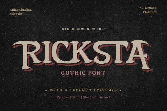 Ricksta: A Gothic Font for Business Branding