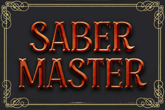 Saber Master Font for Business